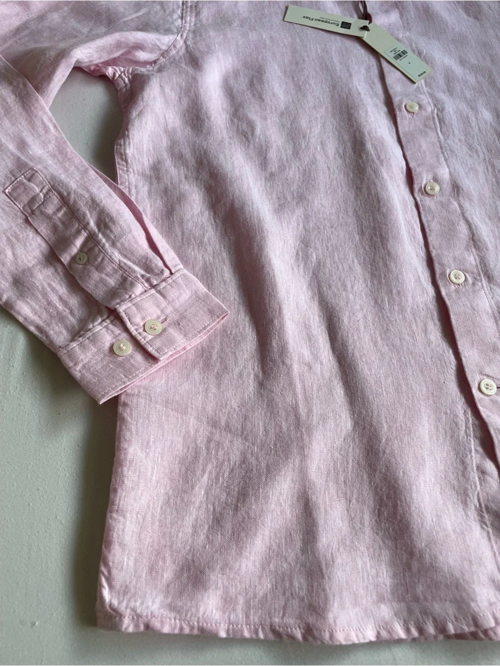 Banana Republic Men’s Pink Linen Button-Down Shirt / S